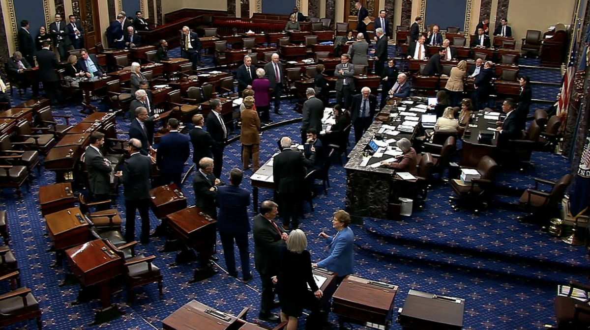 Senate Floor: photo courtesy of CNN
